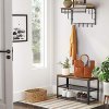 Goleto Lavička na topánky 73 cm | rustikálna hnedá, čierna Goleto Lavička na topánky 73 cm | rustikálna hnedá, čierna