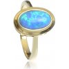 GOLDIE Zlatý prsteň s modrým opálom LRG518.TR GOLDIE Zlatý prsteň s modrým opálom LRG518.TR