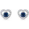 Náušnice srdce z bieleho zlata so zafírom KLENOTA E0856602 Náušnice srdce z bieleho zlata so zafírom KLENOTA E0856602