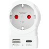 Cestovný adaptér (redukcia) s USB A+C 20W Skross do Veľkej Británie typ G - biely Cestovný adaptér (redukcia) s USB A+C 20W Skross do Veľkej Británie typ G - biely