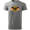 Nemecká orlica a vlajka - Klasické pánske tričko vyššej gramáže - XL ( Tmavosivý melír ) Nemecká orlica a vlajka - Klasické pánske tričko vyššej gramáže - XL ( Tmavosivý melír )
