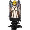 Clayre & Eef Vitrážové stolná lampa Tiffany Ange - Ø 14 * 21 cm E14 / max 1 * 25W - Clayre & Eef Clayre & Eef Vitrážové stolná lampa Tiffany Ange - Ø 14 * 21 cm E14 / max 1 * 25W - Clayre & Eef