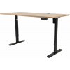 Výškovo nastaviteľný elektrický stôl BestBerg BBAT-16BWD / rozmer 160x80 cm / výška 85-130 cm / čierna/drevo Výškovo nastaviteľný elektrický stôl BestBerg BBAT-16BWD / rozmer 160x80 cm / výška 85-130 cm / čierna/drevo
