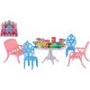 Teddies Nábytok pre bábiky/stôl a stoličky plast, 4 farby Teddies Nábytok pre bábiky/stôl a stoličky plast, 4 farby