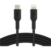 BELKIN kabel oplétaný USB-C - Lightning, 1m, černý (CAA004bt1MBK) BELKIN kabel oplétaný USB-C - Lightning, 1m, černý (CAA004bt1MBK)