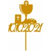 Zápich - Kalich s chlebom, knižkou a dátumom - bez paličky - Iný rozmer Zápich - Kalich s chlebom, knižkou a dátumom - bez paličky - Iný rozmer