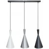 Rabaluux 5312 závesné stropné svietidlo Trincola 3x40W | E27 - čierna, strieborná, biela Rabaluux 5312 závesné stropné svietidlo Trincola 3x40W | E27 - čierna, strieborná, biela
