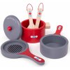 Bigjigs Toys Dřevěný set nádobí s puntíky Bigjigs Toys Dřevěný set nádobí s puntíky