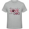 Premium Tričko pre Deti - Dizajn s motívom - Láska a pes - Športová sivá - 98 - Detské Premium Tričko pre Deti - Dizajn s motívom - Láska a pes - Športová sivá - 98 - Detské