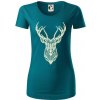Jeleň kresba - Dámske tričko z organickej bavlny Origin (GOTS) - XL ( Petrolejová ) Jeleň kresba - Dámske tričko z organickej bavlny Origin (GOTS) - XL ( Petrolejová )