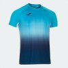 Joma Bežecké tričko ELITE VII T-SHIRT FLUOR TURQUOISE-DARK NAVY S/S Veľkosť: M Joma Bežecké tričko ELITE VII T-SHIRT FLUOR TURQUOISE-DARK NAVY S/S Veľkosť: M