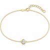 MINET JMG0311WGB17 - Jemný zlatý náramok s bielym zirkónom Au 585/1000 1,00g