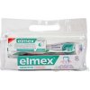 Elmex Sensitive zubná pasta 75 ml + zubná pasta 20 ml + zubná kefka + cestovná taštička darčeková sada Elmex Sensitive zubná pasta 75 ml + zubná pasta 20 ml + zubná kefka + cestovná taštička darčeková sada