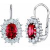 Stříbrné náušnice s červeným Swarovski® Zirconia Stříbrné náušnice s červeným Swarovski® Zirconia