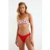 Trendyol Red Textured V-Cut Bikini Bottoms červená Trendyol Red Textured V-Cut Bikini Bottoms červená