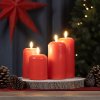 Haushalt international Haushalt international Voskové sviečky LED, červené, sada 4 ks Haushalt international Haushalt international Voskové sviečky LED, červené, sada 4 ks
