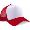 Šiltovka Beechfield Snapback Trucker - červená-biela Šiltovka Beechfield Snapback Trucker - červená-biela