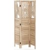 Autronic Drevený paraván 3-dielny EF-L175 natural 171 x 121 cm