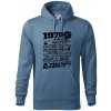 1970 v kocke - Mikina pánska Cape s kapucňou - S ( Denim ) 1970 v kocke - Mikina pánska Cape s kapucňou - S ( Denim )