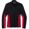 Smartwool Pánsky sveter M MERINO SPORT LONG SLEEVE 1/4 ZIP čierna červená biela