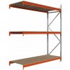 Majster Regál Kovový regál LONGSPAN 200x225x80-3-DTD, Pozinkované/Oranžová Majster Regál Kovový regál LONGSPAN 200x225x80-3-DTD, Pozinkované/Oranžová