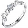 Majya Strieborný nastaviteľný prsteň ANGELIA 10363