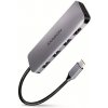 AXAGON HMC-HCR3A, USB 3.2 Gen 1 húb, porty 3x USB-A, HDMI 4k/30Hz, SD/microSD, kábel USB-C 20cm HMC-HCR3A