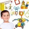 WOOPIE Magnetické farebné 3D vozidlá STEAM set 80el. WOOPIE Magnetické farebné 3D vozidlá STEAM set 80el.