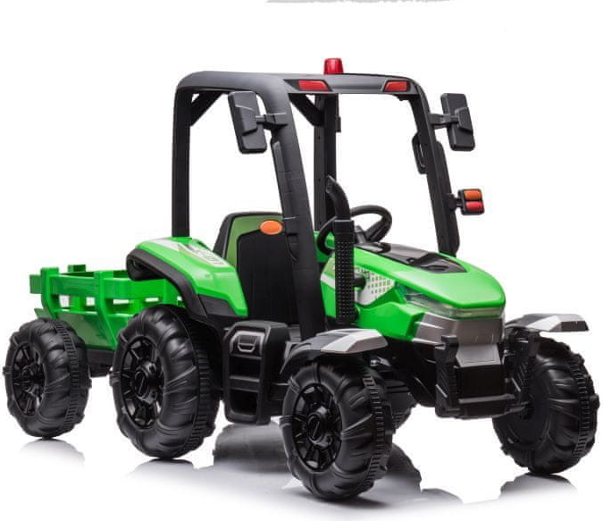Mamido detský elektrický traktor s prívesom 24V Blast 2x200W zelená