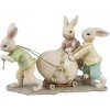 Clayre & Eef Dekorácia králikovia ťahajúce vajíčko - 17*8*11 cm - Clayre & Eef Clayre & Eef Dekorácia králikovia ťahajúce vajíčko - 17*8*11 cm - Clayre & Eef