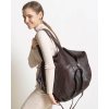 MARCO MAZZINI Tmavohnedá kožená shopper taška It bag MARCO MAZZINI Tmavohnedá kožená shopper taška It bag