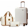 KONO 3 dielna sada kabínový kufor 40L a cestovná batožina - béžovo hnedá KONO 3 dielna sada kabínový kufor 40L a cestovná batožina - béžovo hnedá