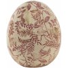 Clayre & Eef Keramické dekoračné vajíčko s kvetmi Roset - Ø14*16 cm - Clayre & Eef Clayre & Eef Keramické dekoračné vajíčko s kvetmi Roset - Ø14*16 cm - Clayre & Eef