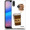 Picasee silikónový čierny obal pre Huawei P20 Lite - Cute coffee Picasee silikónový čierny obal pre Huawei P20 Lite - Cute coffee