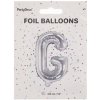PartyDeco Fóliový balón Mini Písmeno G 35cm strieborný PartyDeco Fóliový balón Mini Písmeno G 35cm strieborný