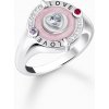Thomas Sabo TR2447-390-9-56 Silver signet prstýnek with heart and stones Thomas Sabo TR2447-390-9-56 Silver signet prstýnek with heart and stones
