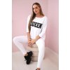 Fashionweek Dámska športová tepláková súprava QUEEN K6697 Farba: Biela, Veľkosť: Universal Fashionweek Dámska športová tepláková súprava QUEEN K6697 Farba: Biela, Veľkosť: Universal