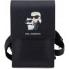 Karl Lagerfeld Saffiano Metal Logo NFT Wallet Phone Bag čierné
