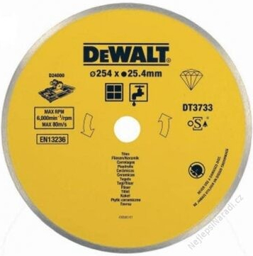 DeWalt DT3733 / Diamantový kotúč na dlaždice / Priemer 254x25.4 mm (DT3733)