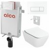 Sada Alcadrain pre montáž na stenu, toaleta Smyle Sq., sedadlo s tlačidlom, biela matná M576 KAE167 1 set Sada Alcadrain pre montáž na stenu, toaleta Smyle Sq., sedadlo s tlačidlom, biela matná M576 KAE167 1 set