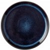 Čierny/modrý dezertný kameninový tanier ø 17 cm Dark Blue/Black – Bitz Čierny/modrý dezertný kameninový tanier ø 17 cm Dark Blue/Black – Bitz
