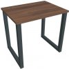 Pracovný stôl UNI O, 80x75,5x60 cm, orech/čierna Pracovný stôl UNI O, 80x75,5x60 cm, orech/čierna