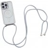 AppleMix Kryt pre Apple iPhone 12 Pro - Podpora MagSafe + šnúrka - gumový - priehľadný / strieborný AppleMix Kryt pre Apple iPhone 12 Pro - Podpora MagSafe + šnúrka - gumový - priehľadný / strieborný