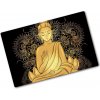 Kuchynská doska zo skla Sediaci budha 80x52 cm Kuchynská doska zo skla Sediaci budha 80x52 cm