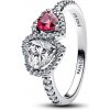 Pandora Strieborný prsteň Trblietavé srdcia s aureolou Timeless 193662C01 52 mm Pandora Strieborný prsteň Trblietavé srdcia s aureolou Timeless 193662C01 52 mm
