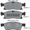 Sada brzdových platničiek kotúčovej brzdy TEXTAR 2519002 Sada brzdových platničiek kotúčovej brzdy TEXTAR 2519002