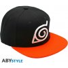 NARUTO SHIPPUDEN - Snapback Cap - Black & Orange - Konoha, ABYCAP018 NARUTO SHIPPUDEN - Snapback Cap - Black & Orange - Konoha, ABYCAP018