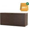 Prosperplast Odkladací box Woodebox so sklápateľným vrchnákom tmavo hnedý 280L - 120x46x57cm MBWL28044OU