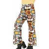 Farebné DISCO nohavice Groovy Široké Nohavice 70. 80. roky Hipis Karneval M Farebné DISCO nohavice Groovy Široké Nohavice 70. 80. roky Hipis Karneval M