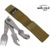 MIL-TEC Príbor STEEL s krúžkom a obalom